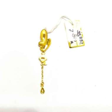 Liontin Love Hati Emas Kuning 24K (99.99)