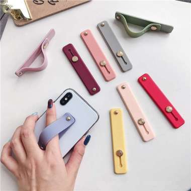 SK-C816 Pegangan Hp Strap Bracket Silicone Polos Phone Holder Hp Tali socket Stand Universal / Finge
