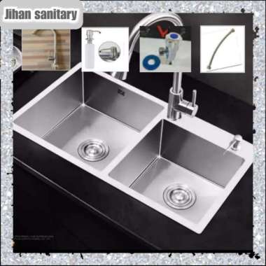 paket komplit sink 2 lubang 7541 kotak minimalis