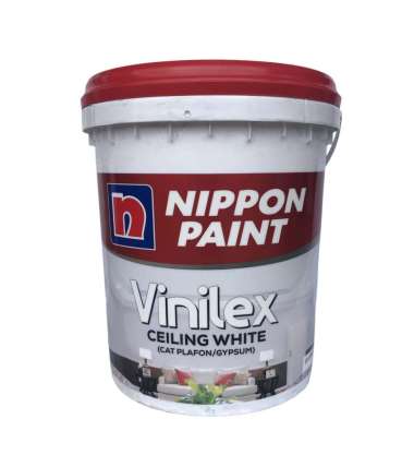 Cat Plafon Gypsum Nippon Vinilex Ceiling White 25kg - Warna Putih