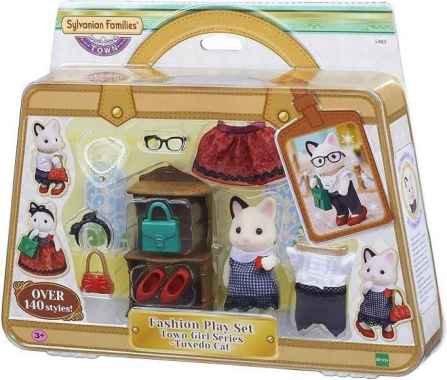 Mainan Koleksi Sylvanian Families Fashion Play Tuxedo Cat