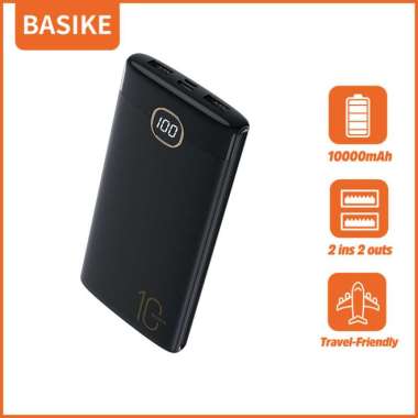 BASIKE Power Bank 20000 mAh 10000 mAh Powerbank Dual USB Murah Mini Multicolor