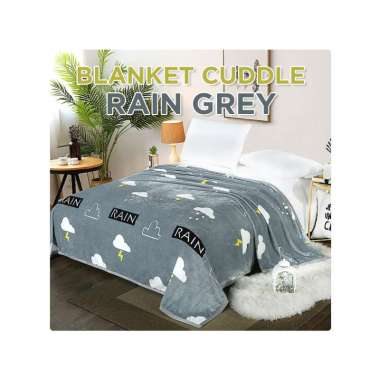 Goto Cuddle Blanket Selimut Dewasa Bulu Halus Tebal Lembut Karakter RAIN GREY