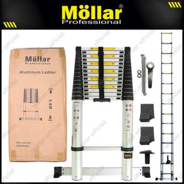 MOLLAR Tangga Lipat Teleskopik 5.6 Meter - Single Telescopic Ladder