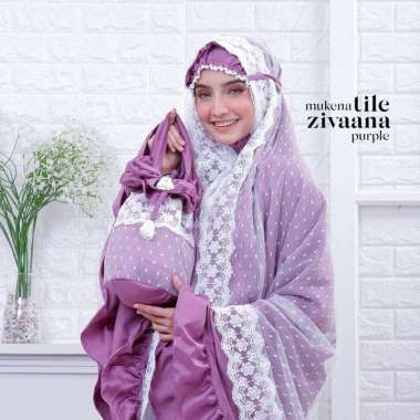 PUSAT GROSIR MUKENA DEWASA TILE ZIVAANA Ungu