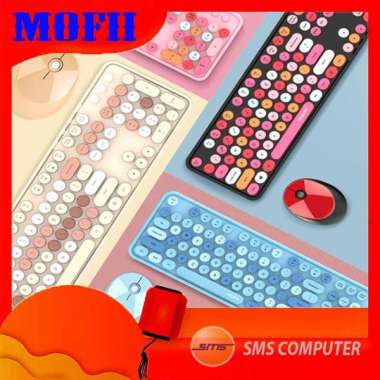 MOFii Keyboard Wireless Mouse Wireless Set 2.4G Sweet - Paket Keyboard