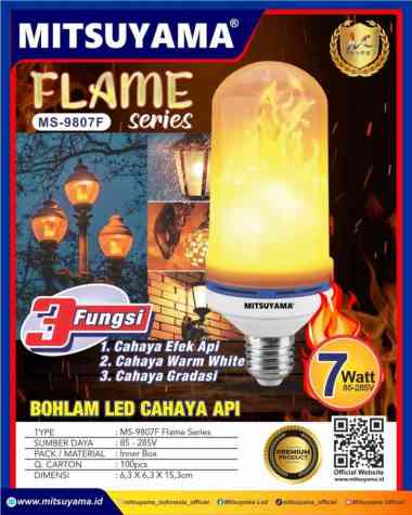 Mitsuyama MS-9807F Lampu LED Api Bohlam Api LED E27 Flame Effect Cafe