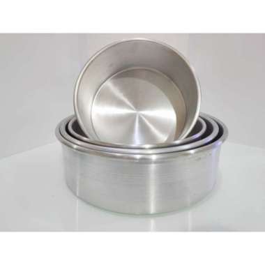 Loyang kue bulat 14cm TANPA SAMBUNGAN round 14 cm tinggi 7cm 7 TEBAL TERBAIK Multicolor