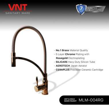 VNT Kran Cuci Piring MLM-004RG Rose Gold Kitchen Mixer