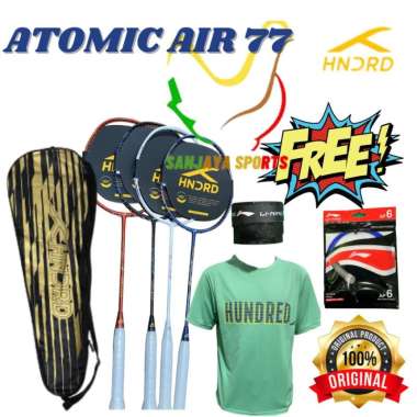 RAKET BULUTANGKIS BADMINTON HUNDRED ATOMIC AIR 77 | ATOMIC AIR 78 ORIG 24-3NAVY/WHT 78