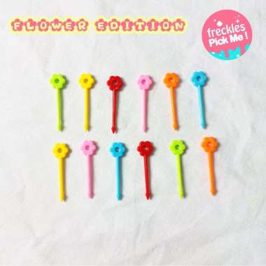 Freckles Pick Me Flower - Food Pick, Tusukan Makanan, Bento Buah