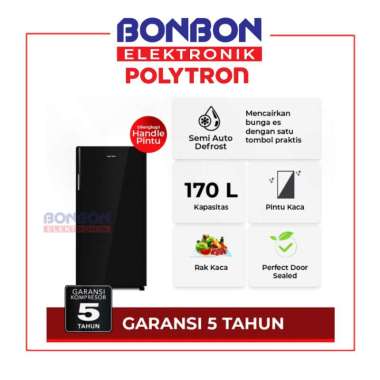 POLYTRON Kulkas 1 Pintu 170L PRA 17DMY Belleza 170 liter 17 DMY