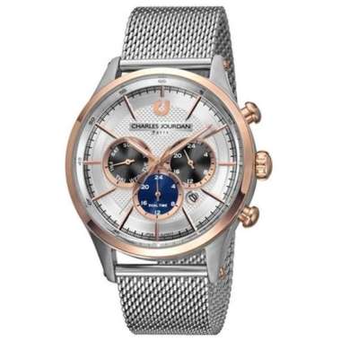 Charles Jourdan Multi Function Jam Tangan Pria CJ1017-1312C Silver Blue