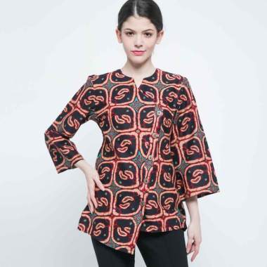Batik Adikusuma Kawung Isi Blouse Batik 182327030 - Merah M --