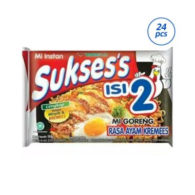 SUKSES'S Mie Instant Goreng Rasa Ayam Kremes [24 Pcs x 133 g]