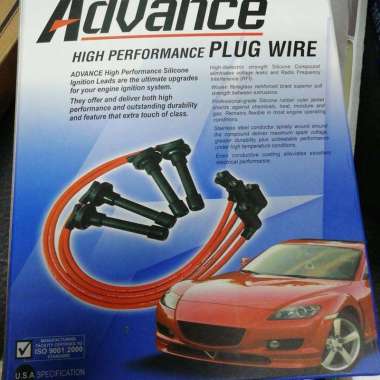 Advance Kabel Busi Mitsubishi Eterna Lancer Dangan Dohc Hyundai Ellantra Red