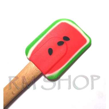 Cypruz Adukan Silikon Semangka Spatula Sutil Sodet Kue Unik merah