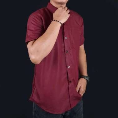 Jual Kemeja Merah Maroon Pria Harga Promo November 2019 Blibli Com