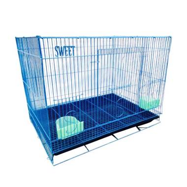 Kandang Sweet K33 Kucing Besi Lipat Besar 60p - Biru