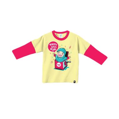 Afrakids AF095 Happy with Hijab Kaos Anak Cewek