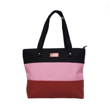 Fancy B Tote Bag 507 Tas Wanita - Hitam Pink Maron