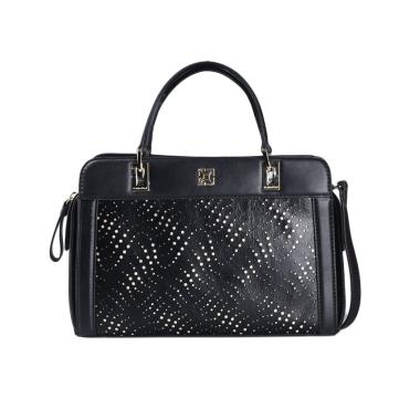 Gobelini Bianca Satchel Bags - Perforated Black