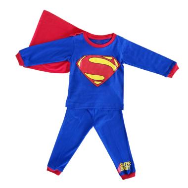 Dessan Superman Bersayap Setelan Baju Tidur Anak - Biru Merah