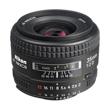 Nikon AF NIKKOR 35mm f/2D Lensa Kamera DSLR - Hitam