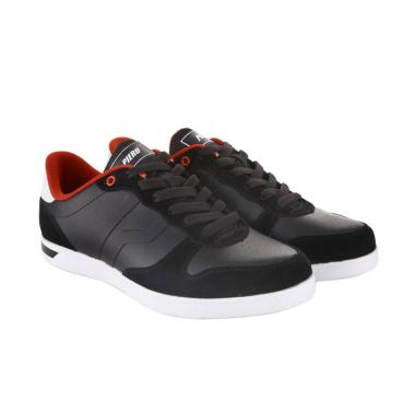 Piero Gio Garnet Sepatu Pria - Black Red