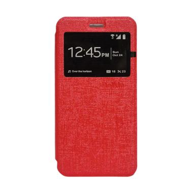 Flip Shell Flip Cover Casing for Oppo F3 - Merah