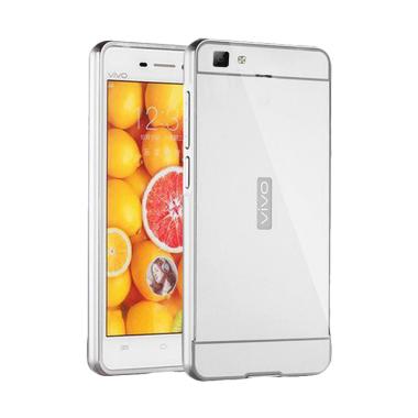 Jagostu Bumper Mirror Casing for Vivo Y35 - Silver