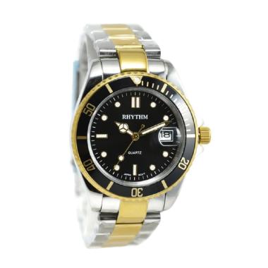 Rhythm RQ1601S08 Jam Tangan Pria - Silver Gold Silver/Gold