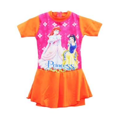 Nice Motif Princess Baju Rok Renang Anak - Orange