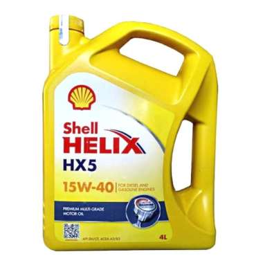 OLI SHELL HELIX HX5 15W40 SNA3B3 4L.BERHADIAH KANEBO / BOTOL KEREN kuning