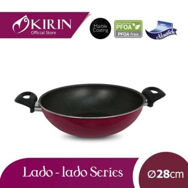 Kirin Lado-Lado Wok Teflon Wajan Penggorengan 28 cm