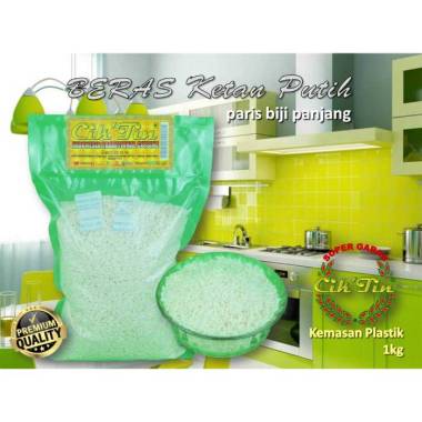 Cik'Tin Beras - KETAN PUTIH paris biji panjang - SUPER PREMIUM - isi 1kg.