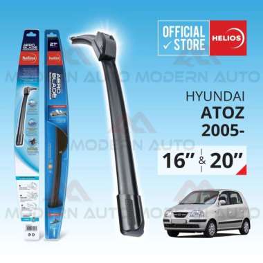 Wiper Frameless Hyundai Atoz (2pcs) 2005 keatas HELIOS Mobil Hitam
