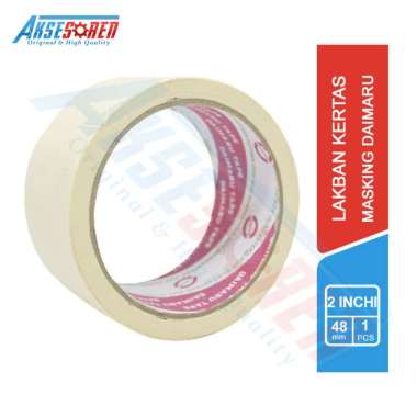 Lakban Kertas Daimaru 2 Inchi [48 mm/21 M] / Masking Tape Besar / Isolasi Solatip Selotip Dabel Tip 