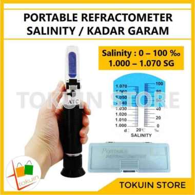 Refraktometer Salinity Refractometer Salinitas Air ATC Alat Ukur Garam Salt Air Laut Refraktometer S