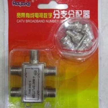 Spliter 4 Way RAPID Splitter Antena TV Pembagi Kabel Cabang Antena