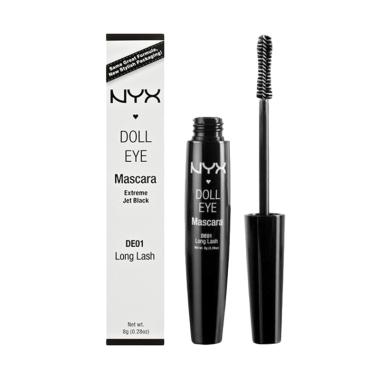 NYX Doll Eye Mascara, Extreme Black, Long Lash DE01