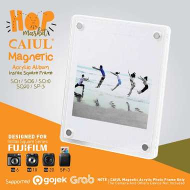 Frame Acrylic Magnet Album Kulkas Fujifilm Instax SQUARE SP3 SQ6 SQ10 SQ20 etc TRANSPARENT