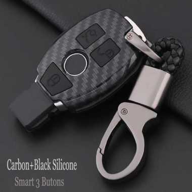 Cover Carbon Casing Smart Key Kunci Merce Mercedes Benz SLK 200 250 W172 / C 200 250 280 300 W204 /