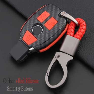 Cover Carbon Casing Smart Key Kunci Merce Mercedes Benz SLK 200 250 W172 / C 200 250 280 300 W204 /