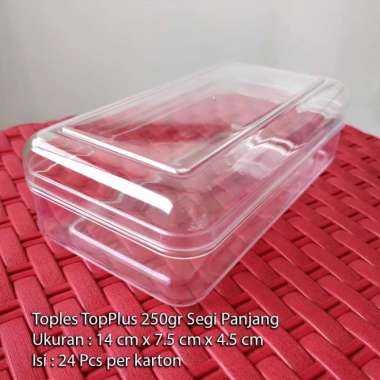 1 set Toples Kue Kering Segi Panjang 250gr bening