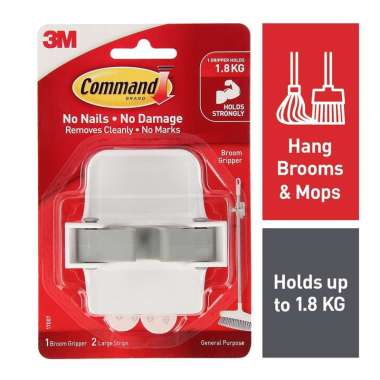 Gantungan Sapu Pel Broom Gripper 3M Command 17007-ES