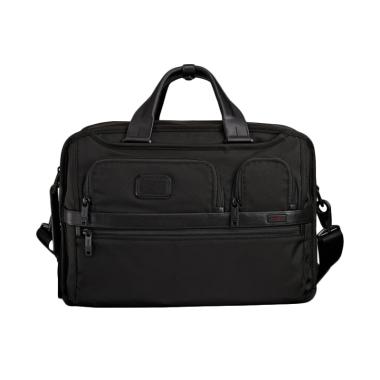 TUMI Alpha 2 Three Way Brief Travel Bag Pria - Black