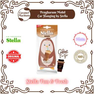 STELLA FUN & FRESH - Parfum Pengharum Mobil Gantung Praktis Premium CARAMEL/KOPI