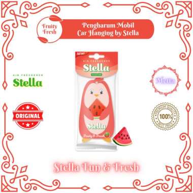 STELLA FUN & FRESH - Parfum Pengharum Mobil Gantung Praktis Premium FRUITY & FRESH