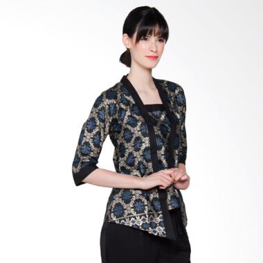 Jogja Batik Rahma A Kebaya Prodo Atasan Wanita - Biru